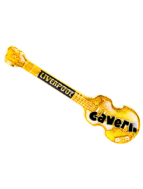 Cavern Club Hofner Bass guitar shaped pin badge