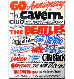 Cavern small tin sign 60th anniversary poster