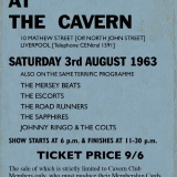 THE BEATLES LAST GIG AT THE CAVERN CLUB. This a copy of the ticket for The Beatles final performance at The Cavern Club after 292 appearances.