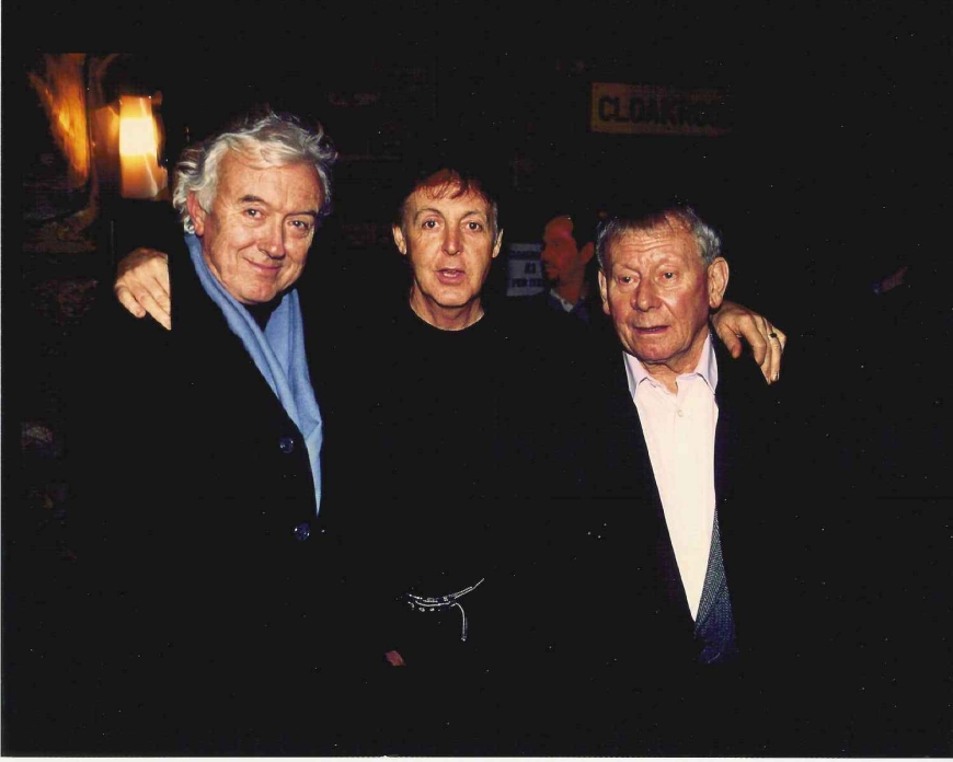 Ray Connolly with Paul McCartney and the late Bob Wooler, The Cavern DJ.