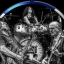 Moving Pictures tribute to Rush promo image featuring all three band members, dums, bass and guitar.