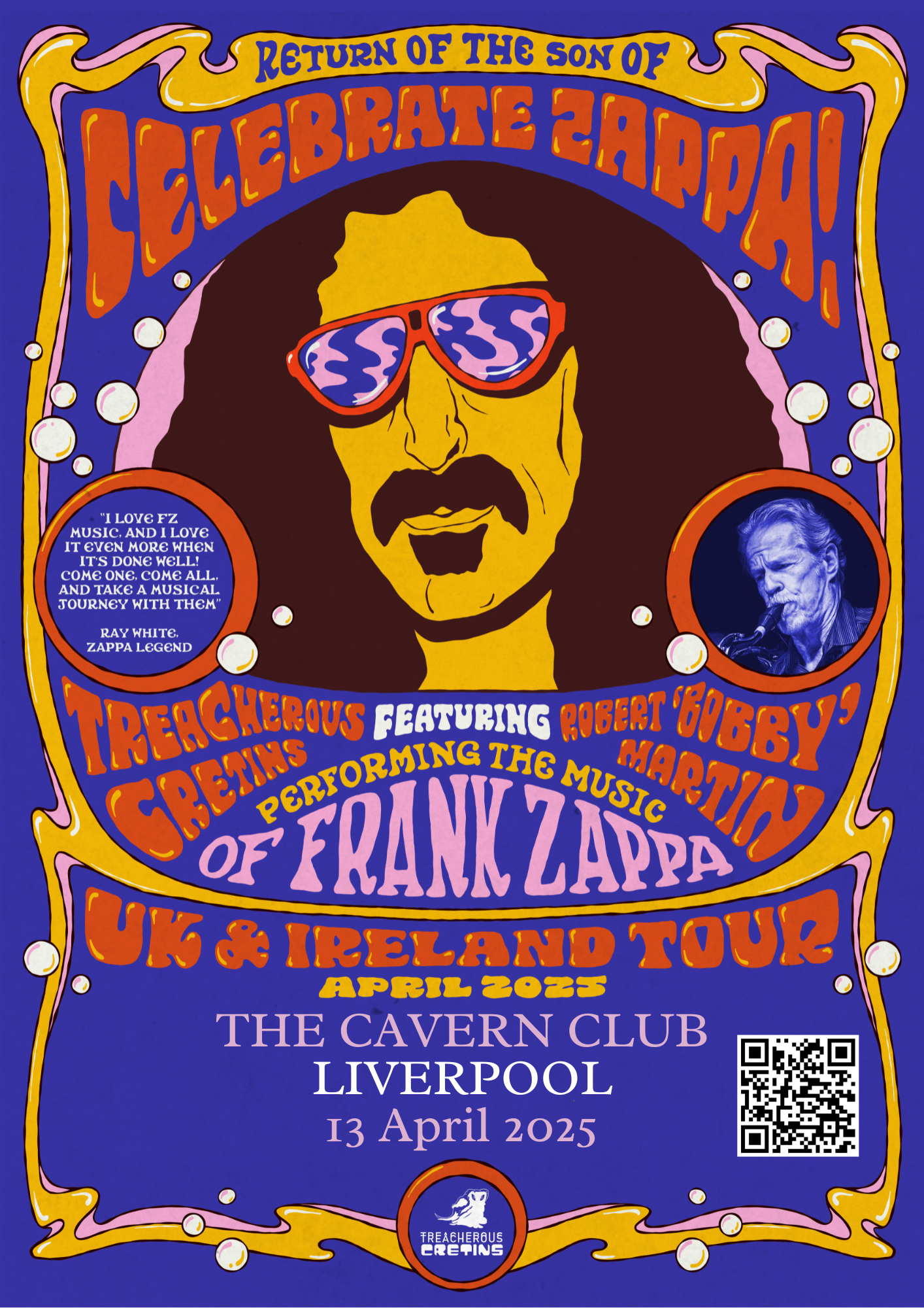 Zappa night with Treacherous Cretins Featuring Robert 
