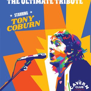 Tony Coburn as Paul McCartney performing with Pure McCartney at the Cavern Club Live Lounge, Liverpool