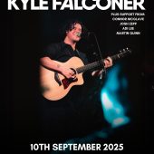 Kyle Falconer performing live on stage with acoustic guitar at The Cavern Club Liverpool, 10 September 2025