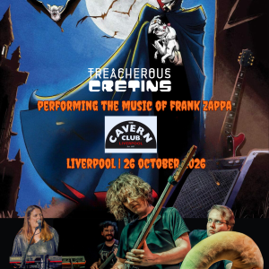 Treacherous Cretins performing Frank Zappa music live at The Cavern Club Liverpool Halloween show