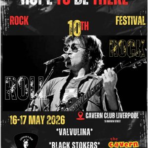 Hope To Be There 10th Rock Festival at the Cavern Club Liverpool, May 2026