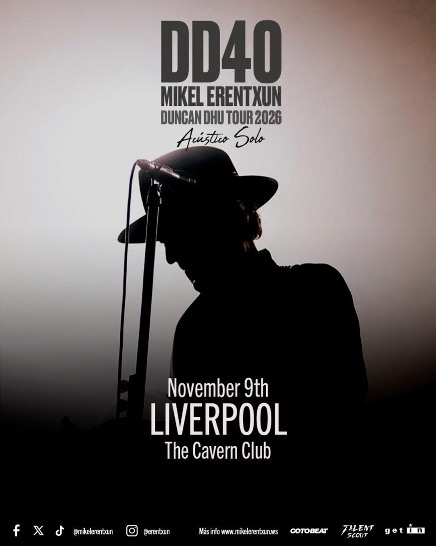 Mikel Erentxun performing live on the DD40 Duncan Dhu tour at the Cavern Club Liverpool