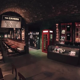 Cavern Club São Paulo interior inspired by the original Cavern Club Liverpool at Shopping Vila Olímpia Brazil