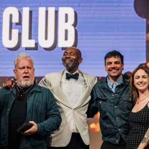 The Cavern Club team receive the I Lost My Voice In That Place award at the Skiddle Awards 2026