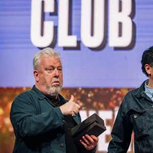 The Cavern Club team receive the I Lost My Voice In That Place award at the Skiddle Awards 2026