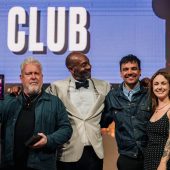 The Cavern Club team receive the I Lost My Voice In That Place award at the Skiddle Awards 2026