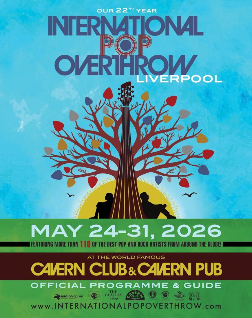 International Pop Overthrow Liverpool 2026 official programme poster for The Cavern Club and Cavern Pub