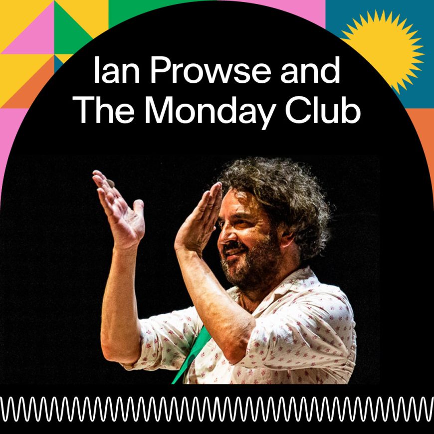 Ian Prowse performing live with acoustic guitar at The Monday Club showcase