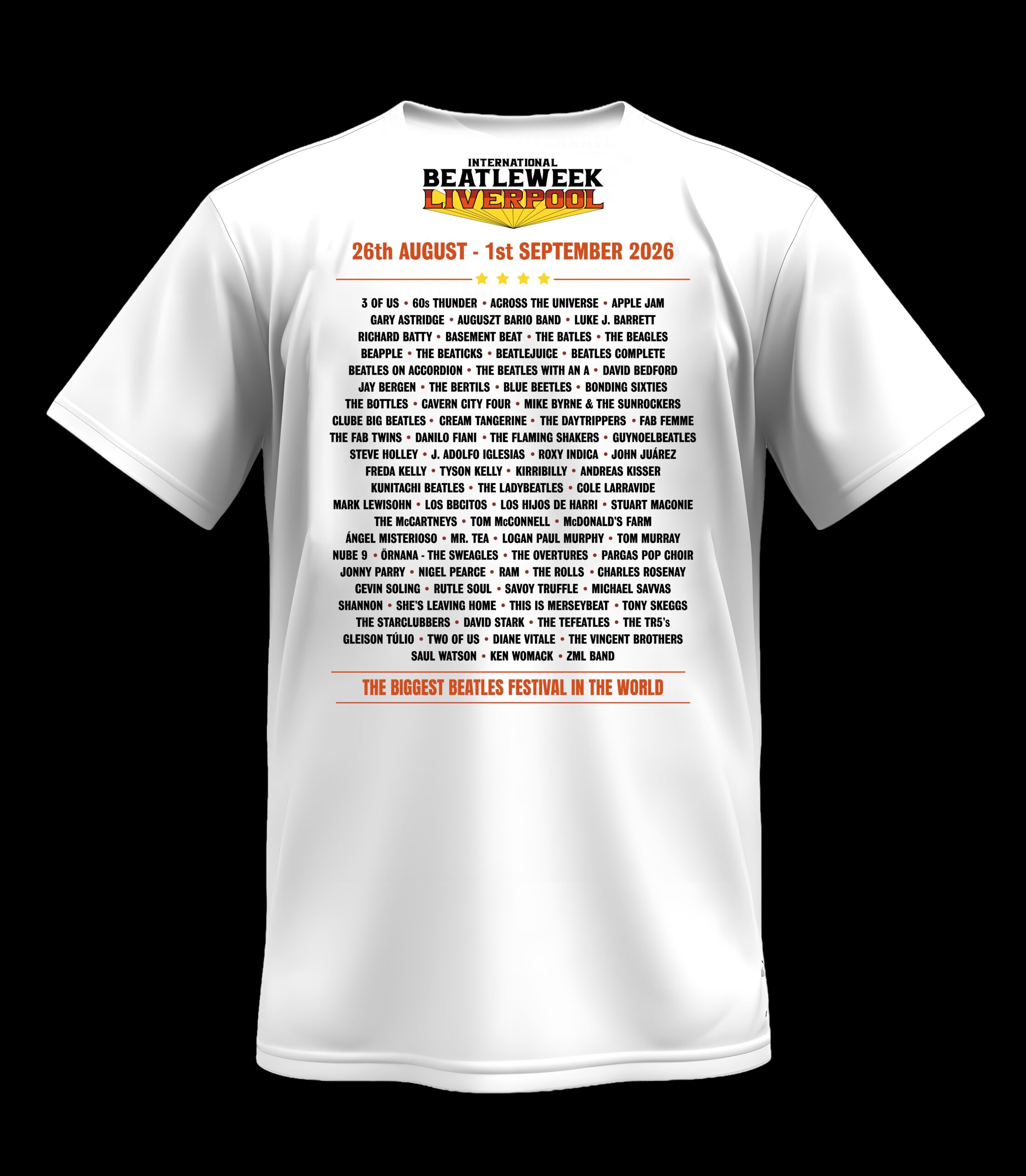 International Beatleweek 2026 White T Shirt - Image 2